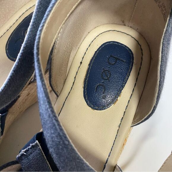 Boc Born of Concept Shoes Bree Espadrille wedge Blue Canvas Casual Z30234-10M - Picture 12 of 13